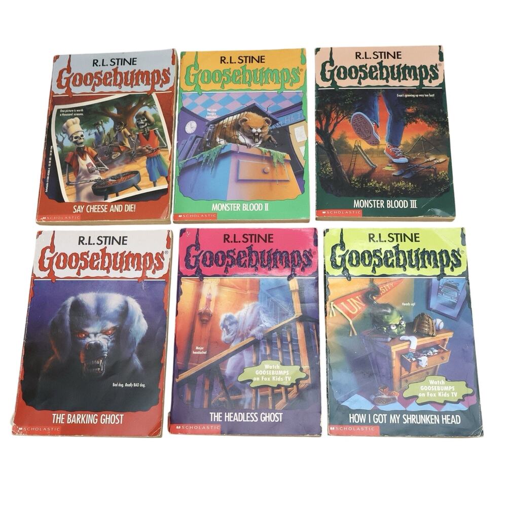 Vintage Goosebumps R.L. Stine Paperback Books Lot of 6 First Scholastic Printing
